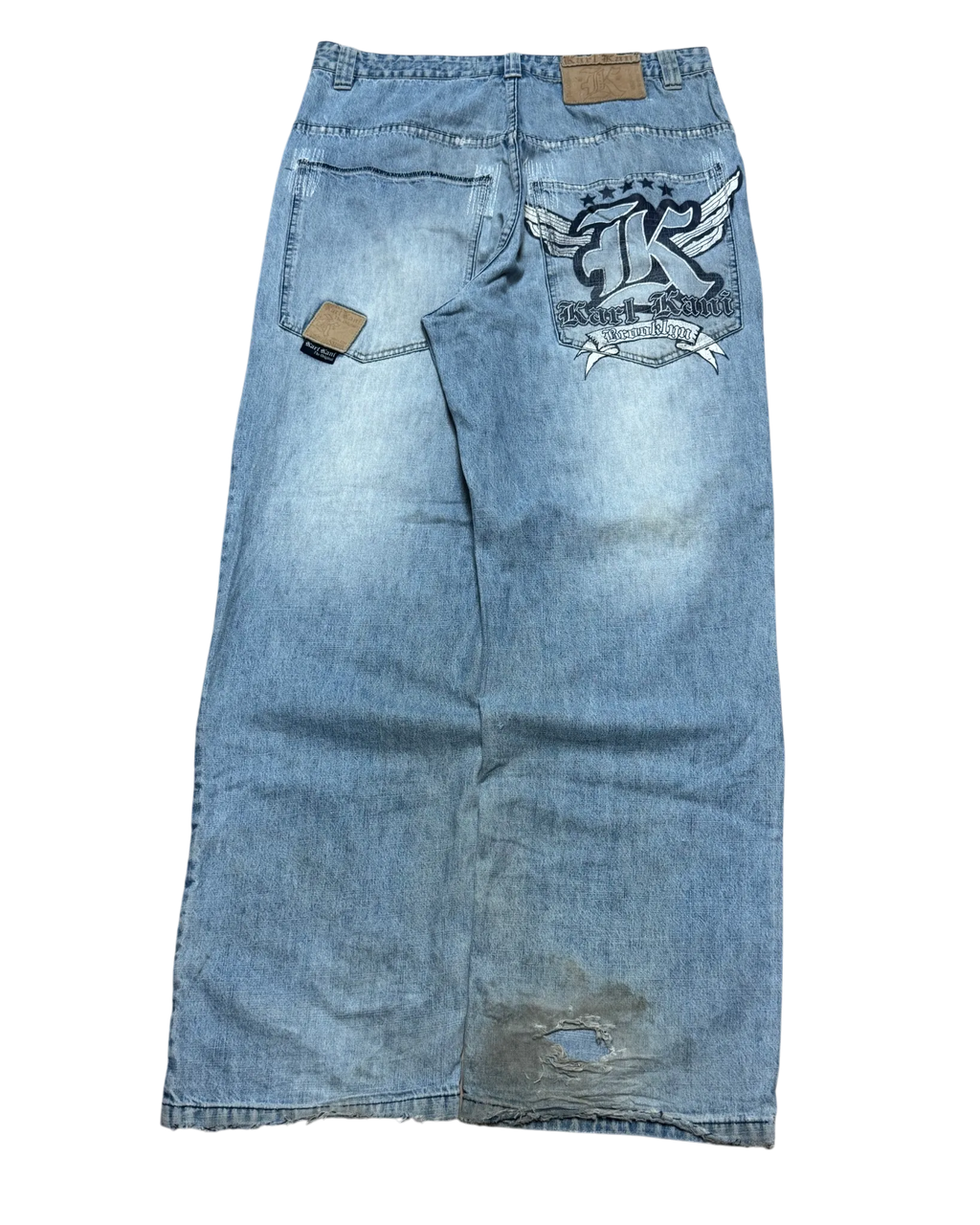 [V0848de] Vintage y2k Karl Kani blaue baggy jeans