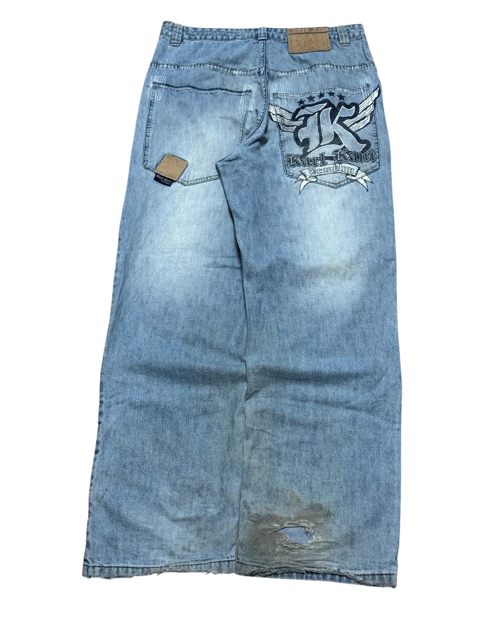 [V0848de] Vintage y2k Karl Kani blaue baggy jeans