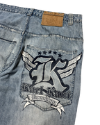[V0848de] Vintage y2k Karl Kani blaue baggy jeans