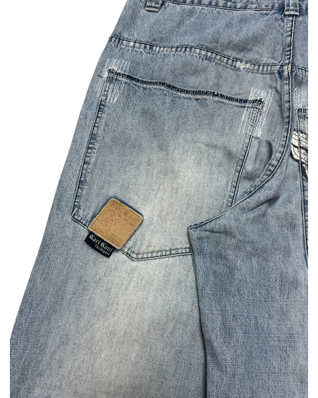 [V0848de] Vintage y2k Karl Kani blaue baggy jeans