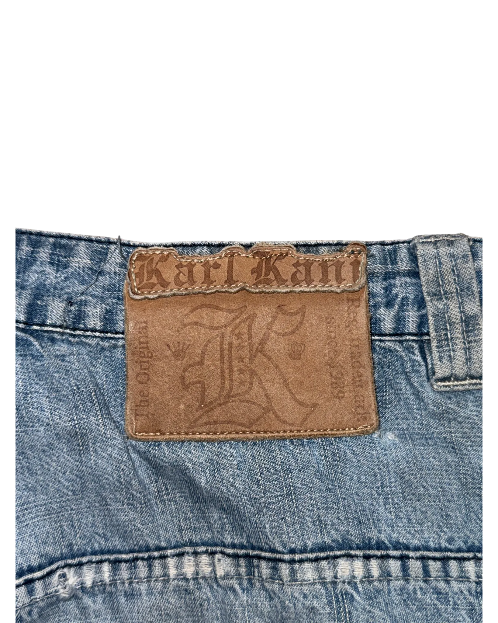[V0848de] Vintage y2k Karl Kani blaue baggy jeans
