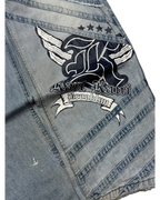 [V0848de] Vintage y2k Karl Kani blaue baggy jeans