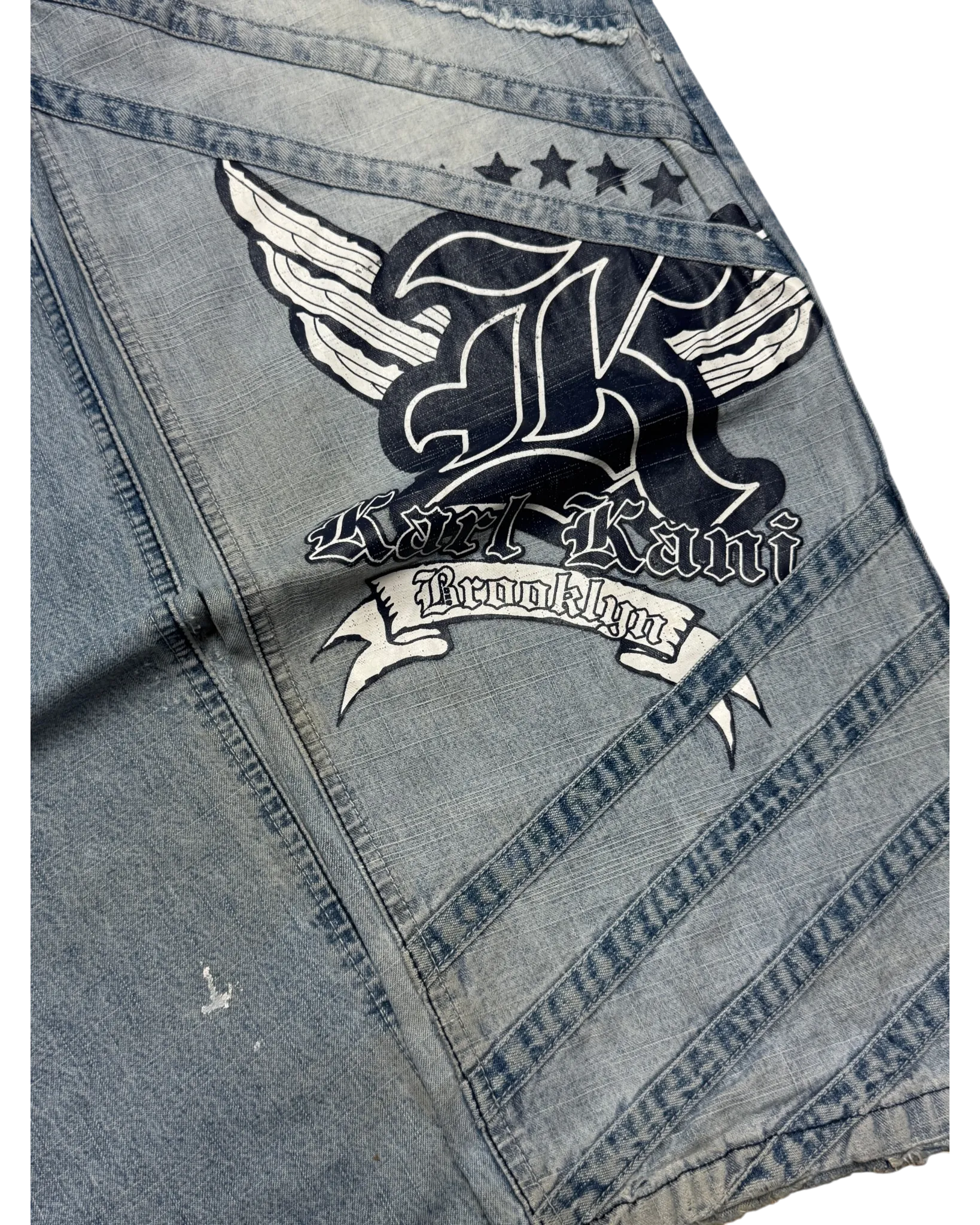 [V0848de] Vintage y2k Karl Kani blaue baggy jeans