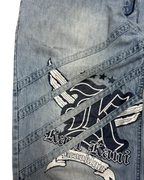 [V0848de] Vintage y2k Karl Kani blaue baggy jeans