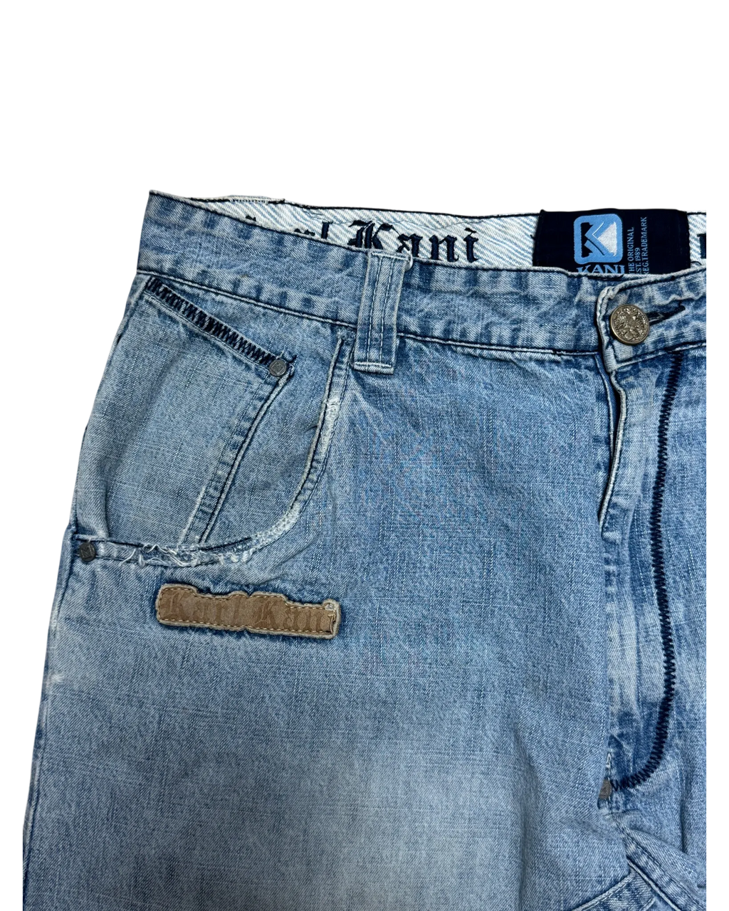 [V0848de] Vintage y2k Karl Kani blaue baggy jeans