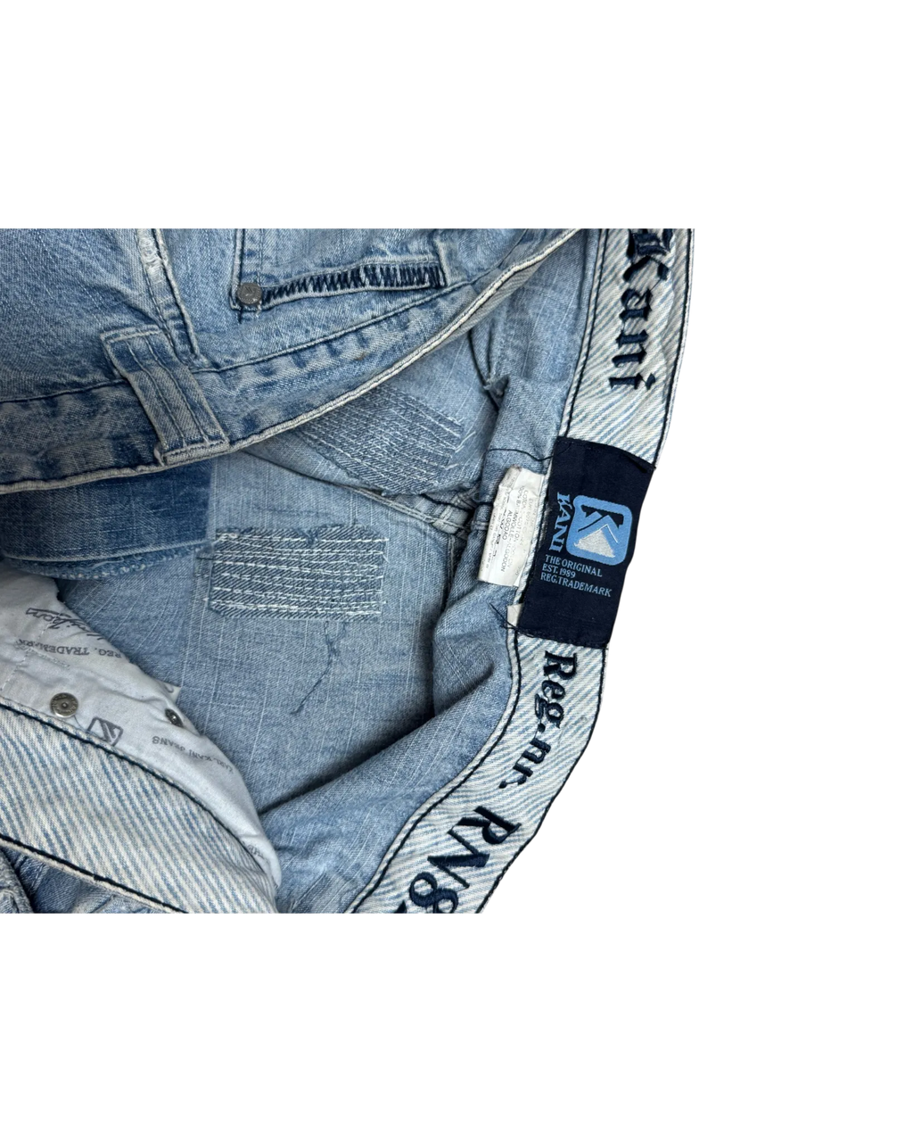 [V0848de] Vintage y2k Karl Kani blaue baggy jeans