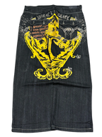 [V0858de] Vintage y2k Raw Blue schwarze baggy jeans (Moral Vambrace)