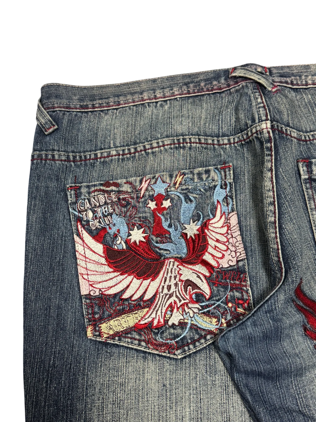 [V0860de] Vintage y2k Artful Dodger blaue baggy jeans