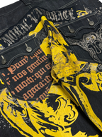 [V0858de] Vintage y2k Raw Blue schwarze baggy jeans (Moral Vambrace)