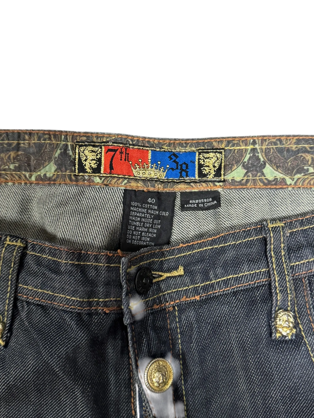 [V0866de] Vintage y2k 7th38 graue baggy jeans