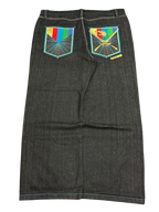 [V0862de] Vintage y2k Coogi schwarze baggy jeans