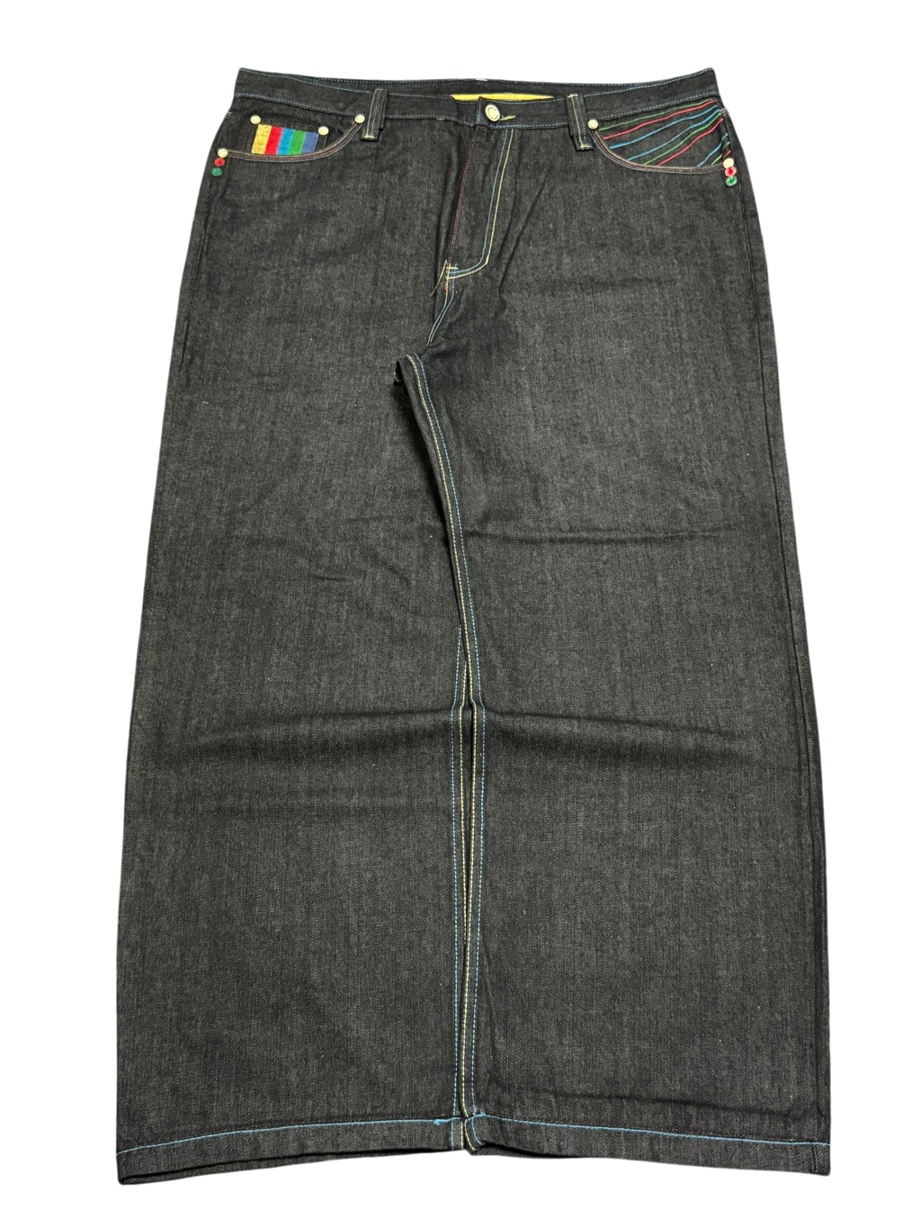 [V0862de] Vintage y2k Coogi schwarze baggy jeans