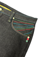 [V0862de] Vintage y2k Coogi schwarze baggy jeans