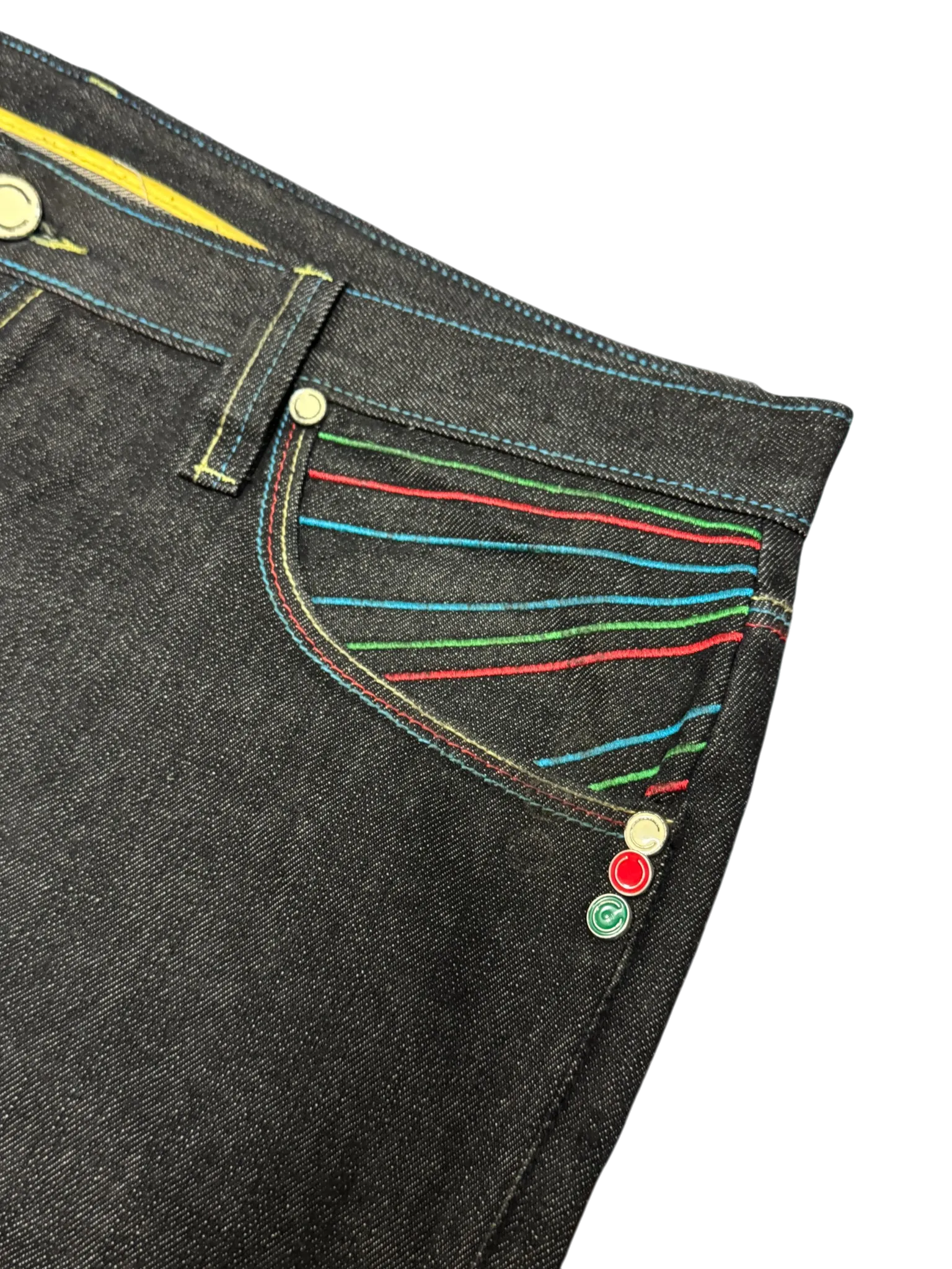 [V0862de] Vintage y2k Coogi schwarze baggy jeans
