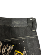 [V0858de] Vintage y2k Raw Blue schwarze baggy jeans (Moral Vambrace)