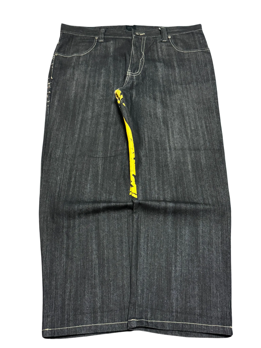 [V0858de] Vintage y2k Raw Blue schwarze baggy jeans (Moral Vambrace)