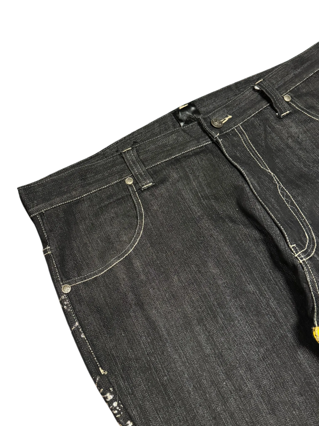 [V0858de] Vintage y2k Raw Blue schwarze baggy jeans (Moral Vambrace)