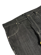 [V0858de] Vintage y2k Raw Blue schwarze baggy jeans (Moral Vambrace)