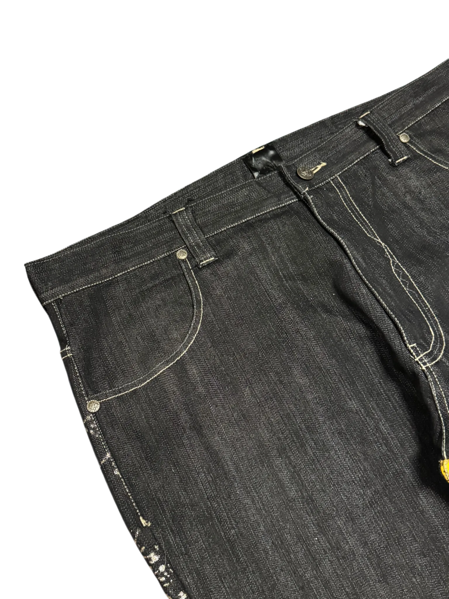 [V0858de] Vintage y2k Raw Blue schwarze baggy jeans (Moral Vambrace)