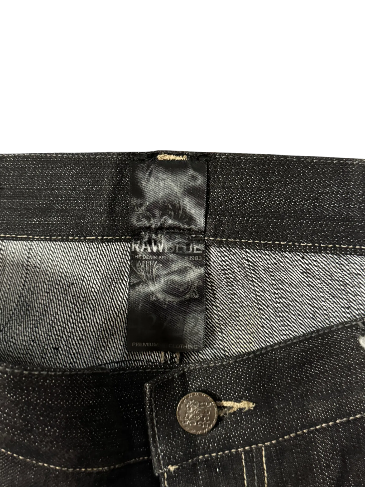 [V0858de] Vintage y2k Raw Blue schwarze baggy jeans (Moral Vambrace)