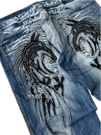[V0960de] Vintage y2k Kosmo Lupo blaue straight jeans