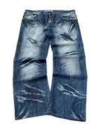 [V0960de] Vintage y2k Kosmo Lupo blaue straight jeans