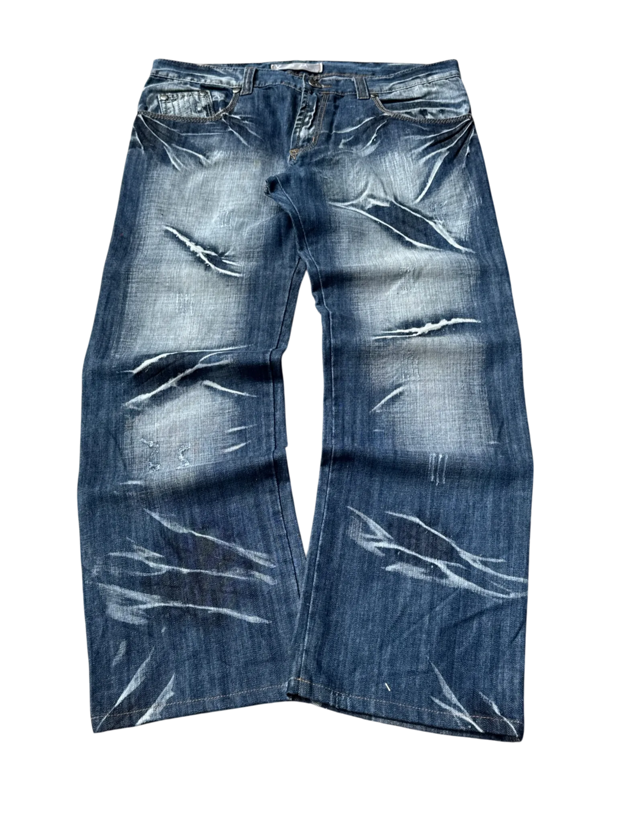 [V0960de] Vintage y2k Kosmo Lupo blaue straight jeans