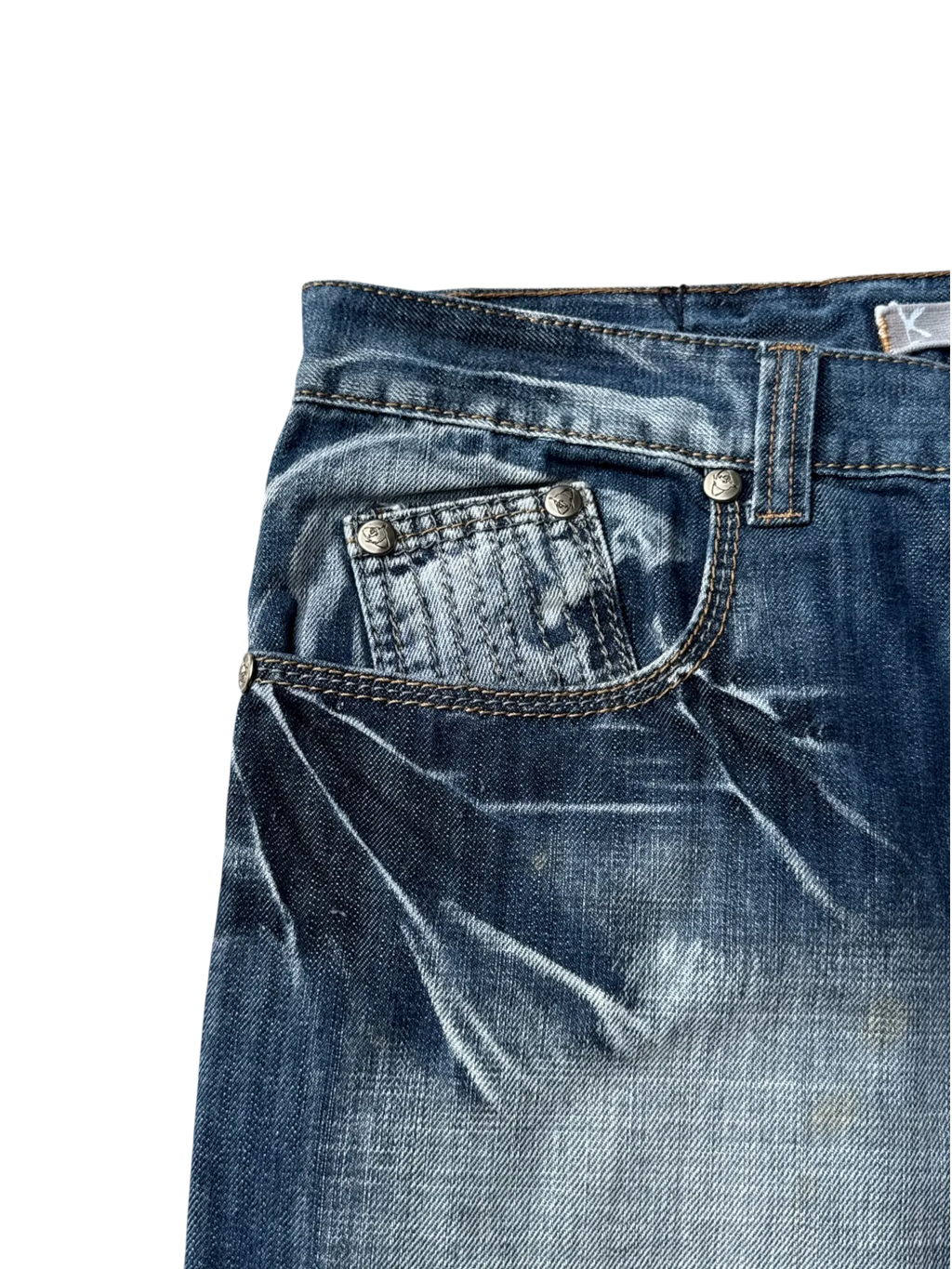[V0960de] Vintage y2k Kosmo Lupo blaue straight jeans