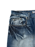 [V0960de] Vintage y2k Kosmo Lupo blaue straight jeans