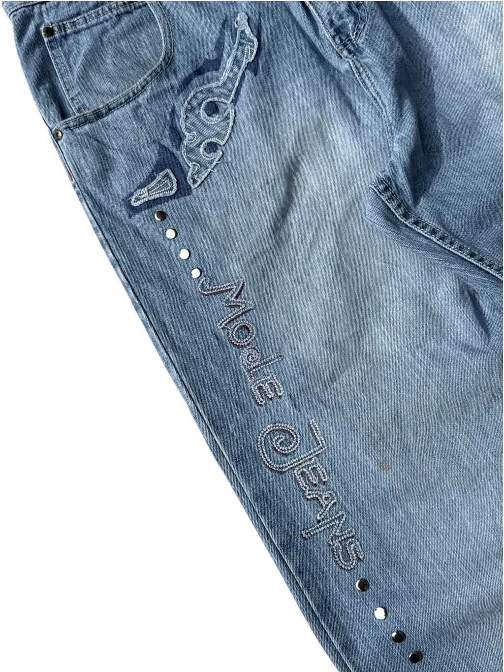 [V0796] Vintage y2k Mido Jeans blaue baggy jeans