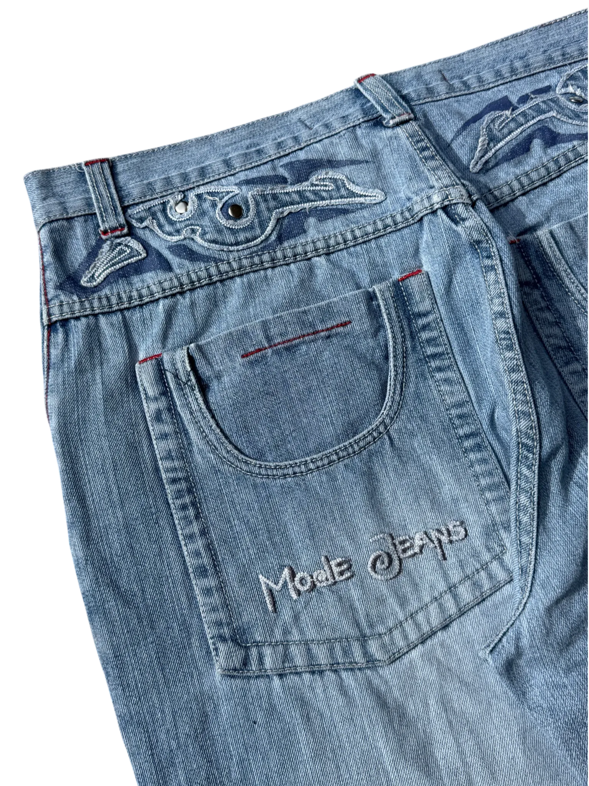 [V0796] Vintage y2k Mido Jeans blaue baggy jeans