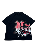 [V0885de] Vintage y2k Karl Kani nero rosso T-Shirt