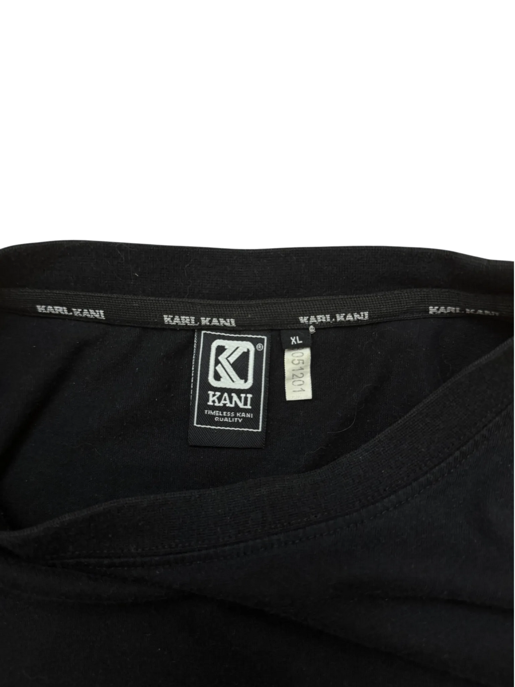 [V0885de] Vintage y2k Karl Kani nero rosso T-Shirt