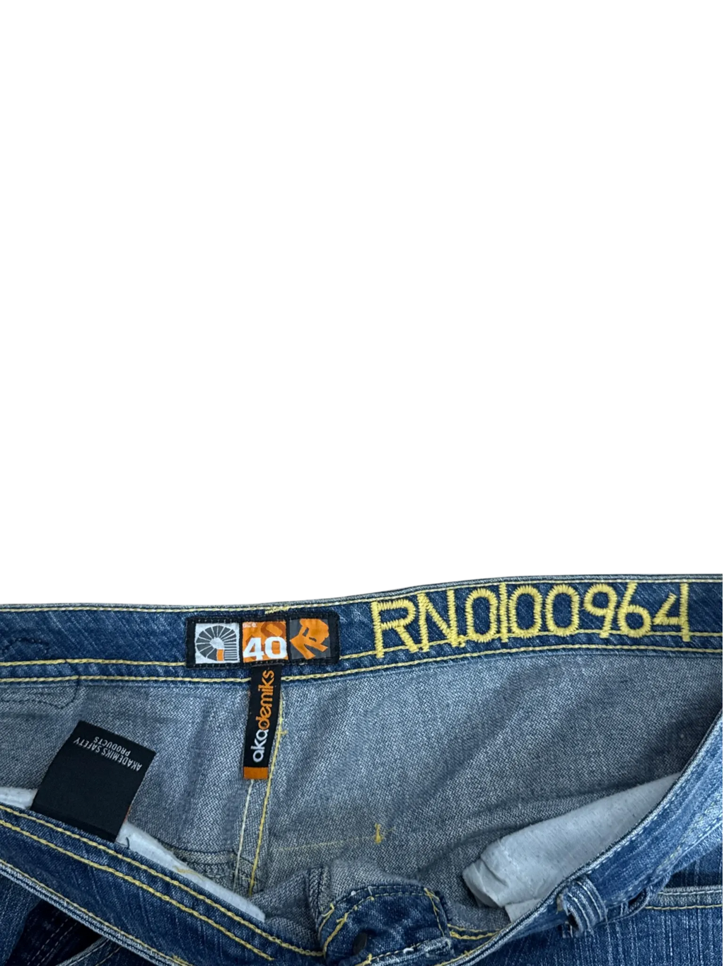 [V0975] Vintage y2k Akademiks blaue baggy jeans