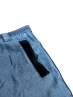 [V0986] Vintage y2k Fighter54 silberne shiny baggy jeans