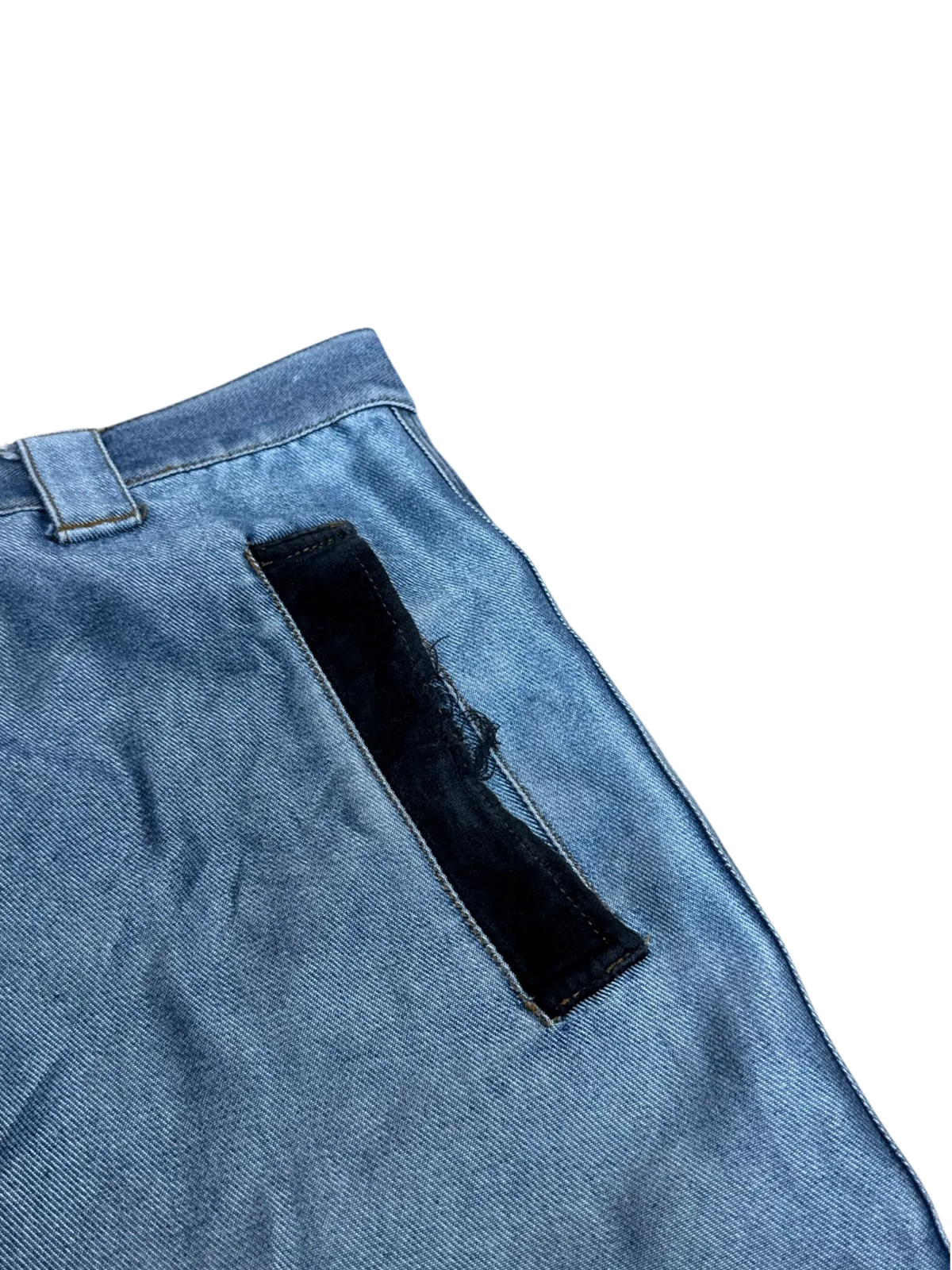 [V0986] Vintage y2k Fighter54 silberne shiny baggy jeans