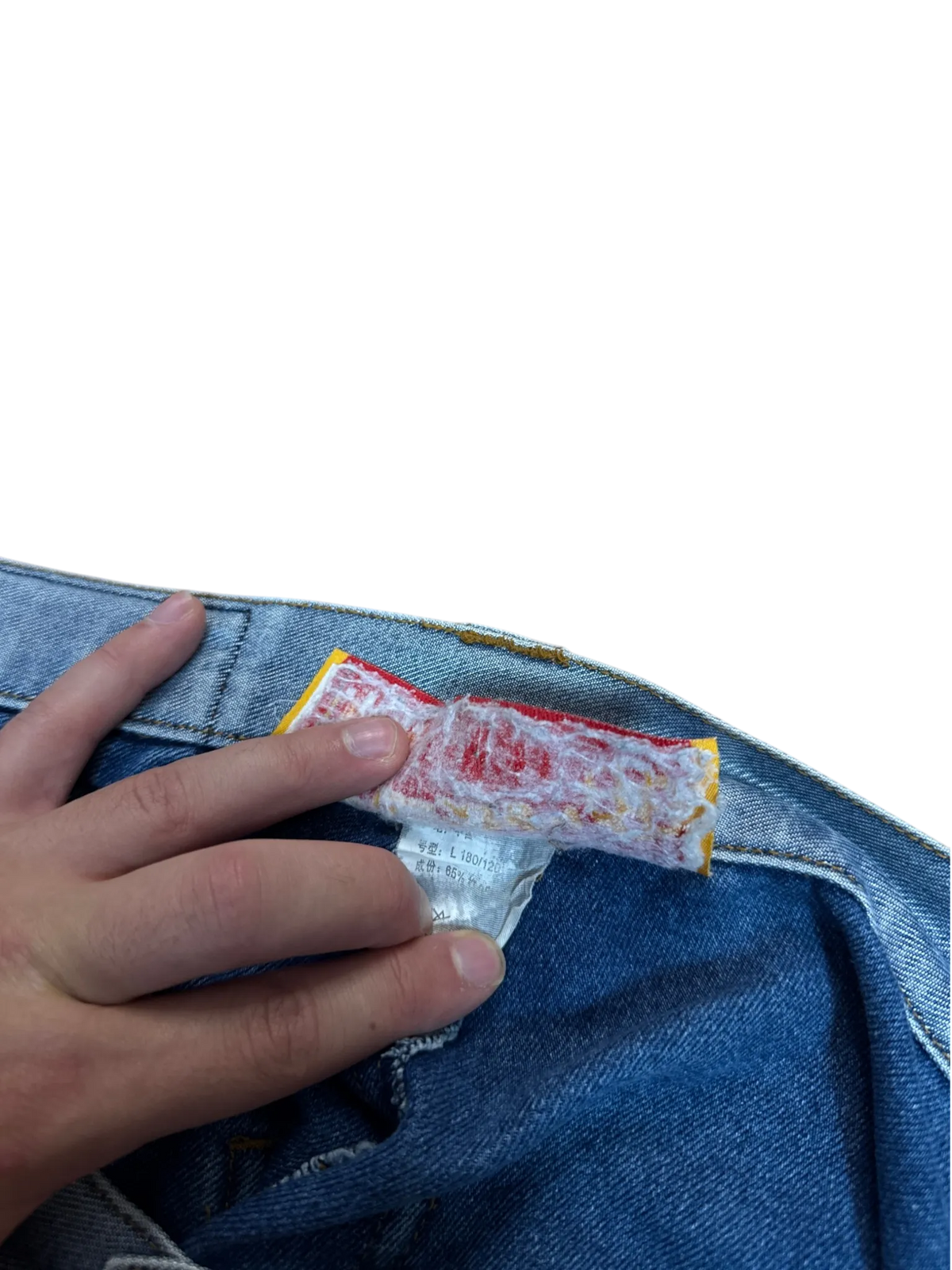 [V0986] Vintage y2k Fighter54 silberne shiny baggy jeans