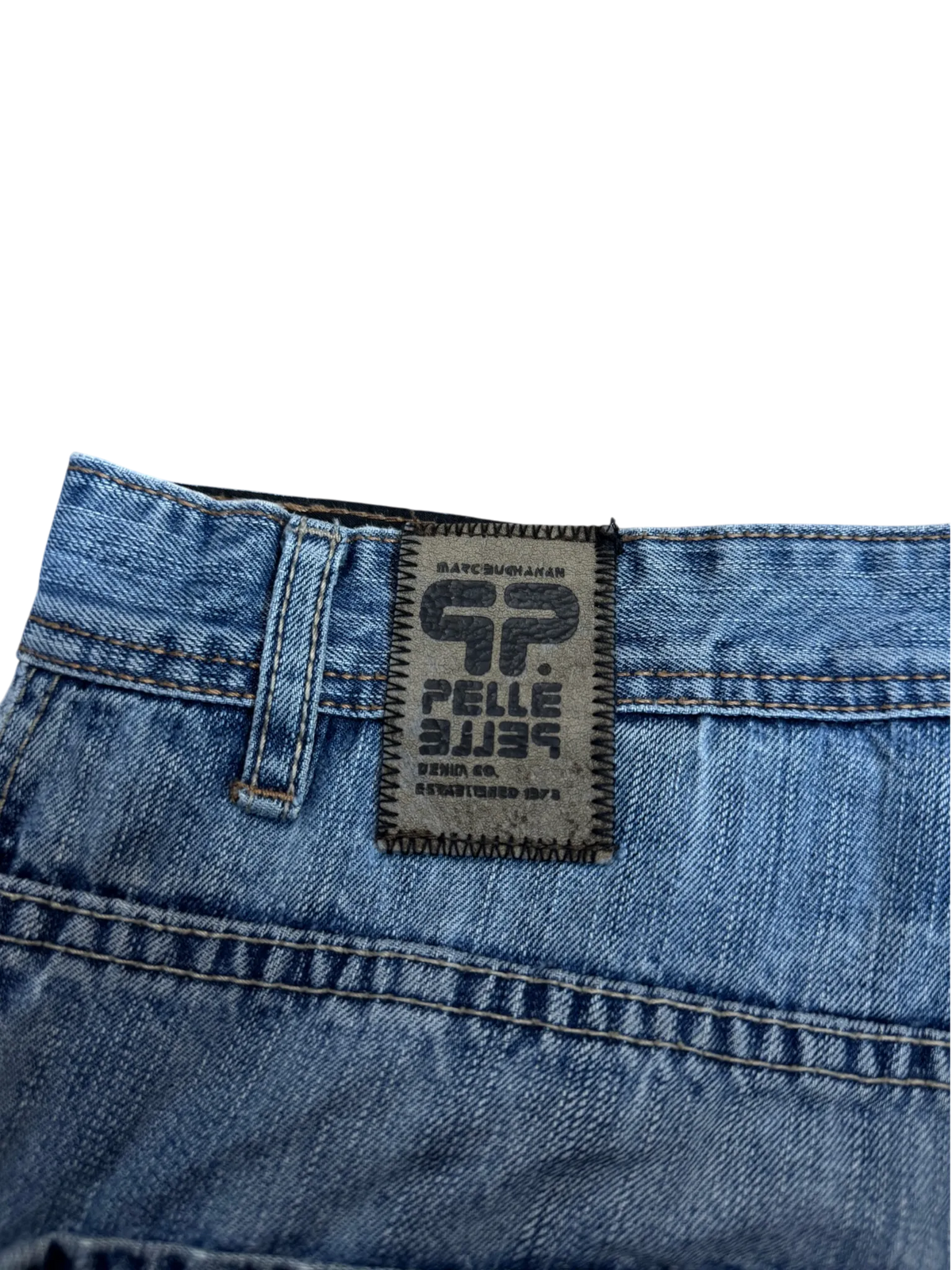 [V1011] Vintage y2k Pelle Pelle blaue baggy jeans