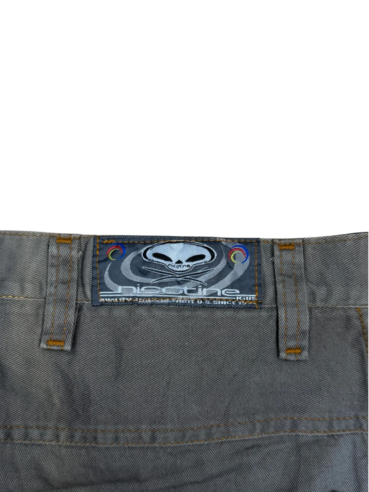 [V1007] Vintage y2k Nicotine beige baggy hose