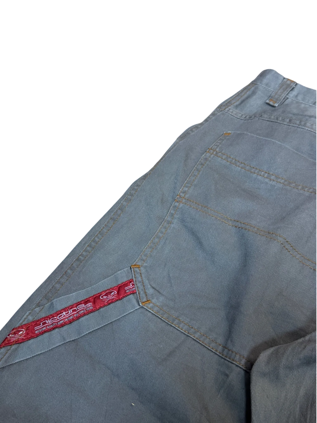 [V1007] Vintage y2k Nicotine beige baggy hose