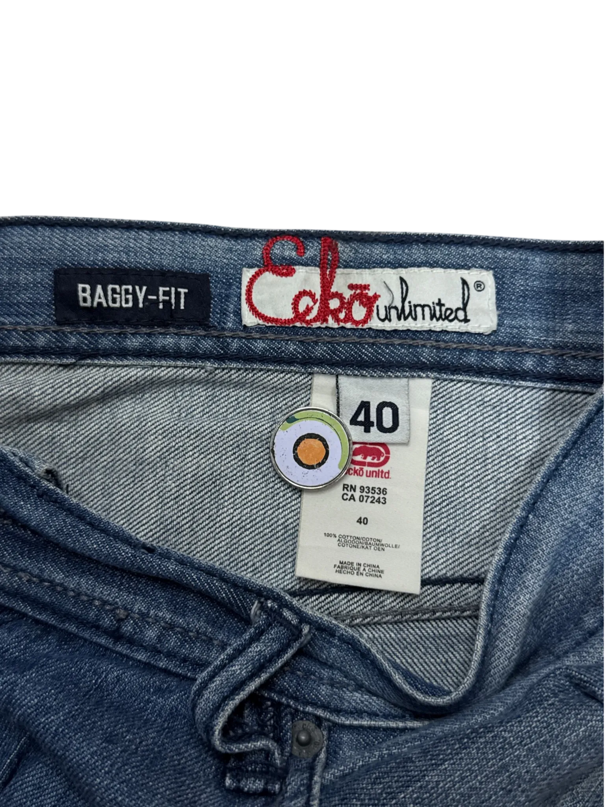 [V0979] Vintage y2k Ecko blaue baggy jeans