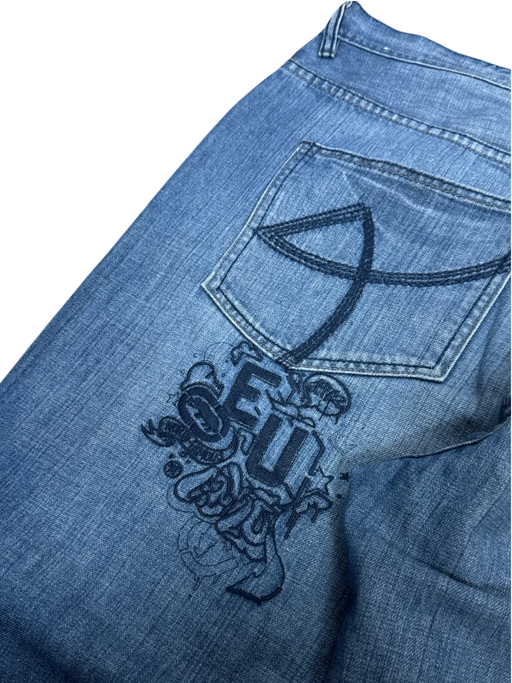 [V0979] Vintage y2k Ecko blaue baggy jeans