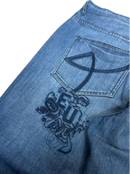 [V0979] Vintage y2k Ecko blaue baggy jeans