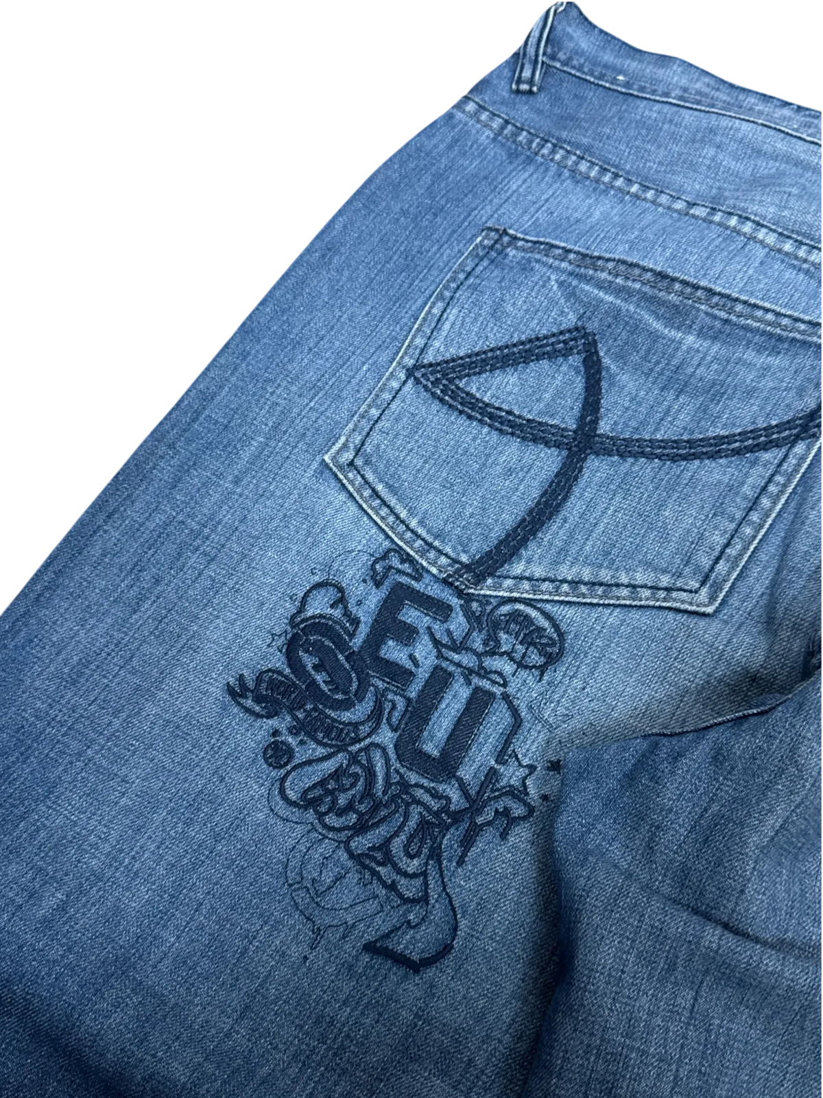 [V0979] Vintage y2k Ecko blaue baggy jeans