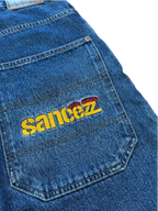 [V1043de] Vintage y2k Sancezz blaue baggy jeans