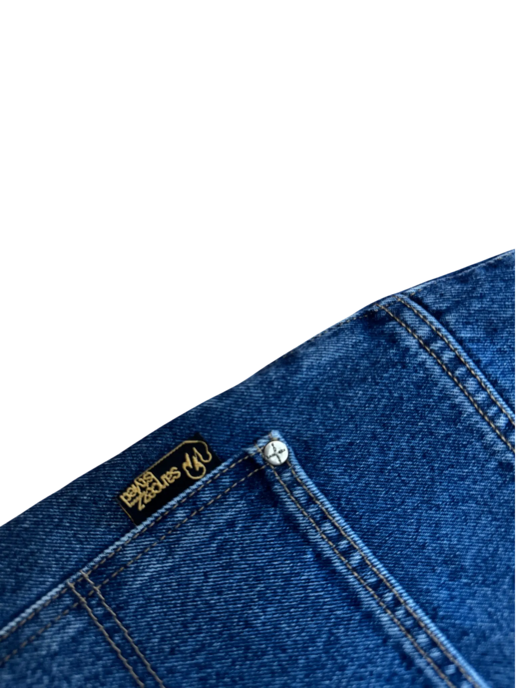 [V1043de] Vintage y2k Sancezz blaue baggy jeans