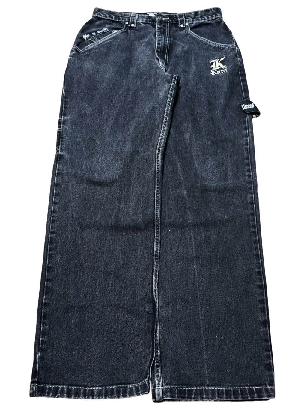 [V1058] Vintage y2k Karl Kani schwarze baggy jeans