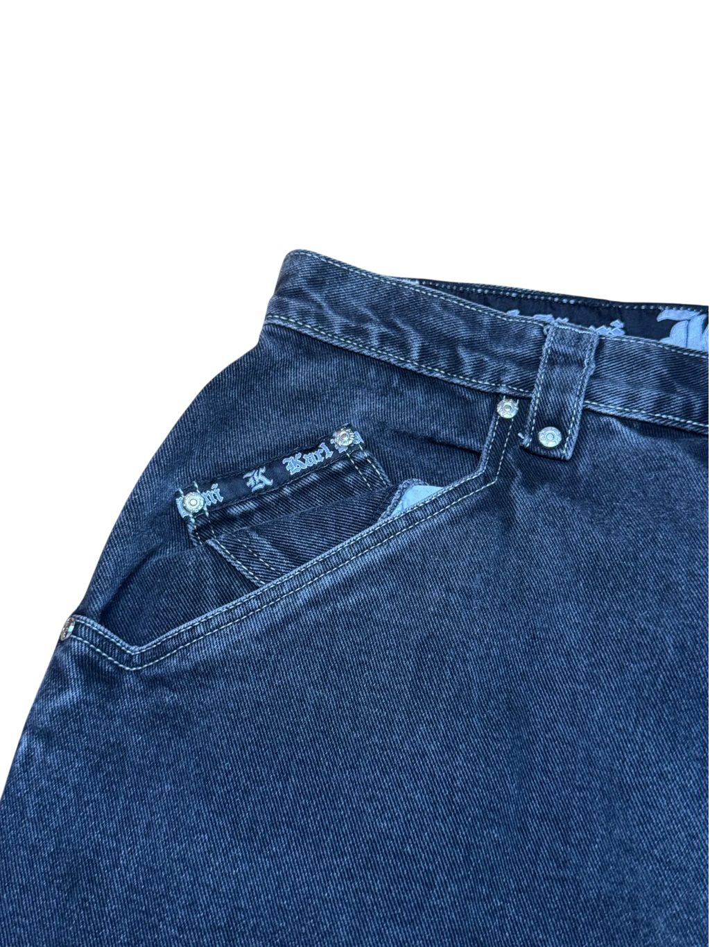 [V1058] Vintage y2k Karl Kani schwarze baggy jeans