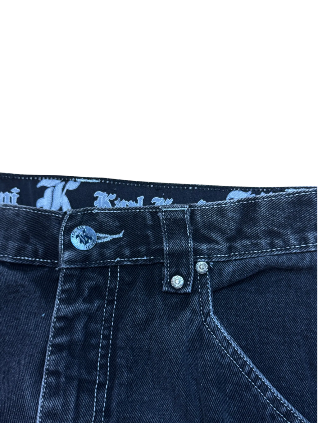 [V1058] Vintage y2k Karl Kani schwarze baggy jeans