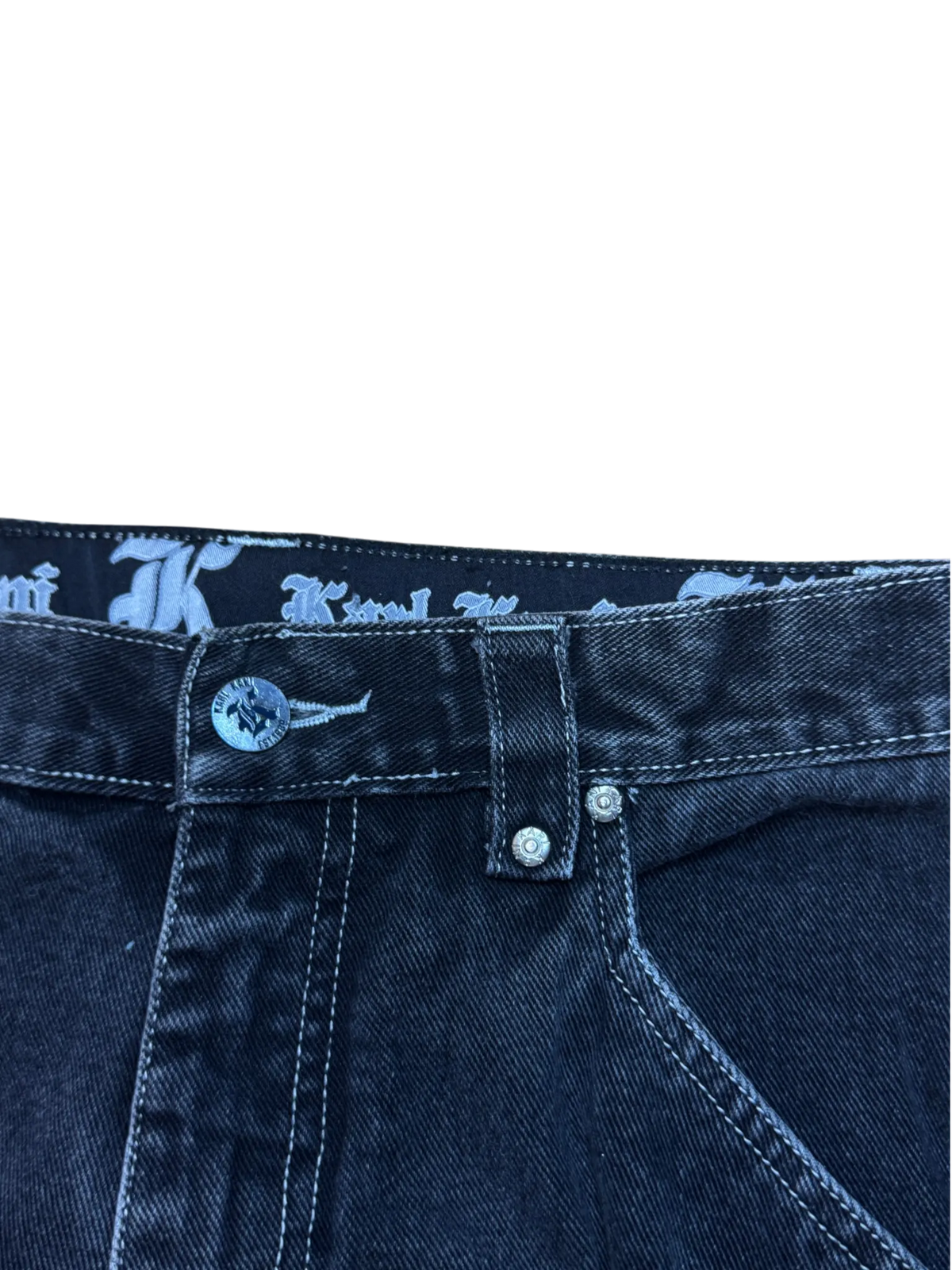[V1058] Vintage y2k Karl Kani schwarze baggy jeans